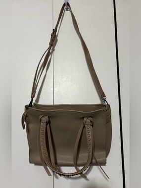 Urban Expressions Tan Vegan Leather Tote Bag – Convertible Crossbody Purse